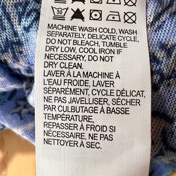 Ted Baker Blue Geometric Button Down Shirt Long Sleeve Modern Heritage XL - Picture 8 of 9